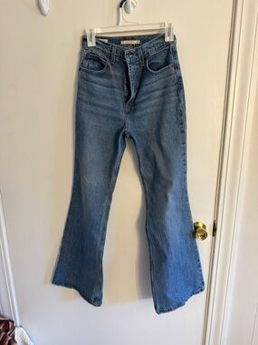 Levi's Medium Blue High-Rise Flare Jeans